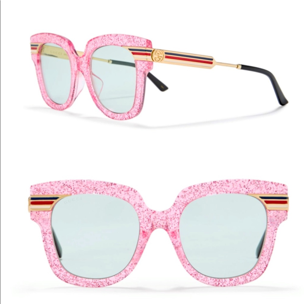 Gucci Pink Glitter Sunglasses